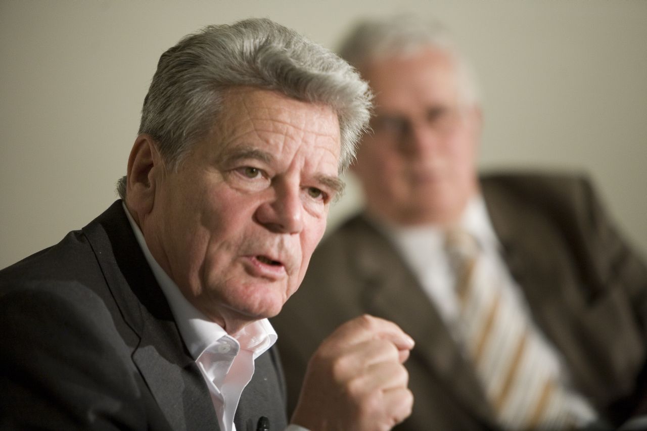 Fotografie von Dr. Joachim Gauck bei der Podiumsdiskussion 