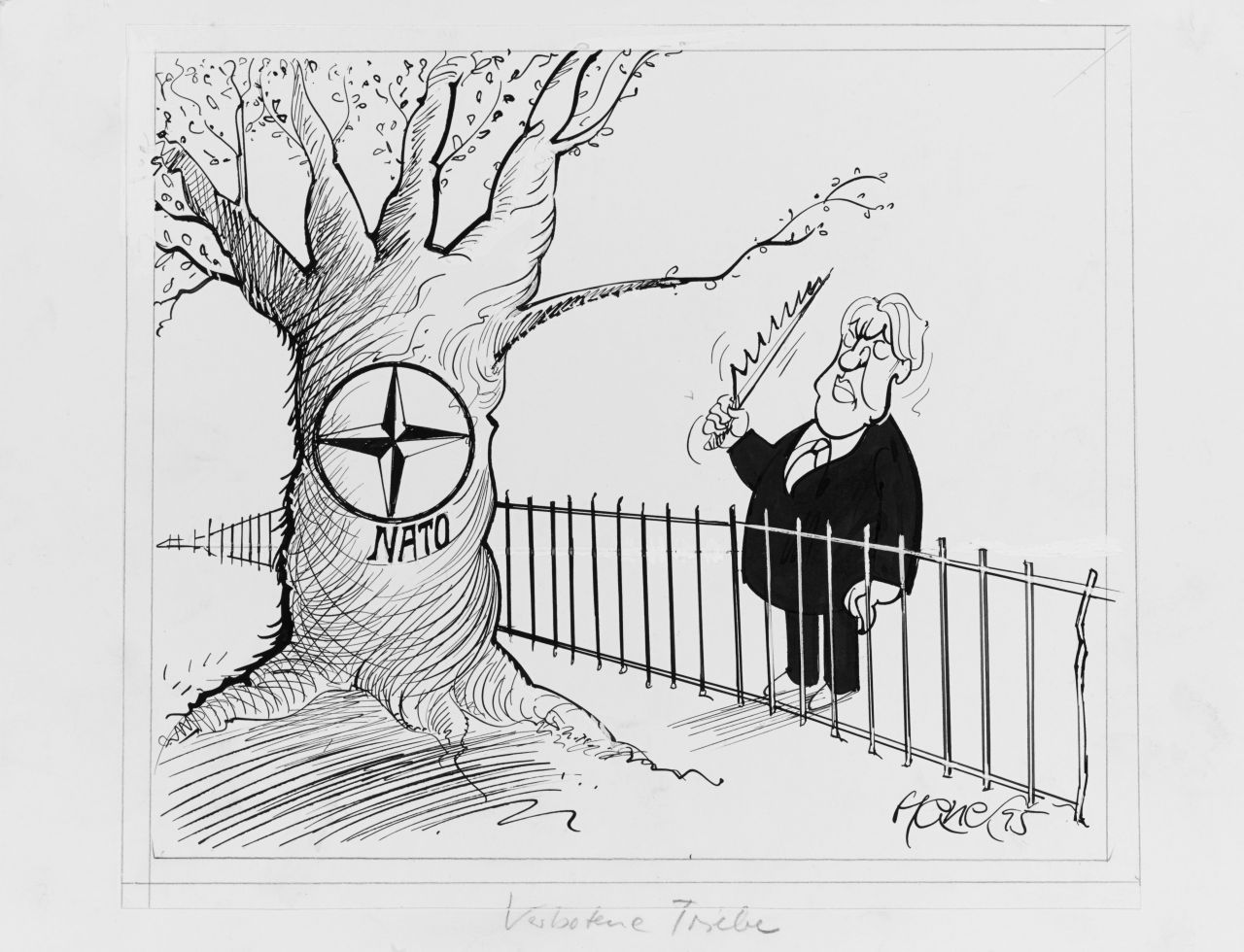 Karikatur von Walter Hanel zur NATO-Osterweiterung.