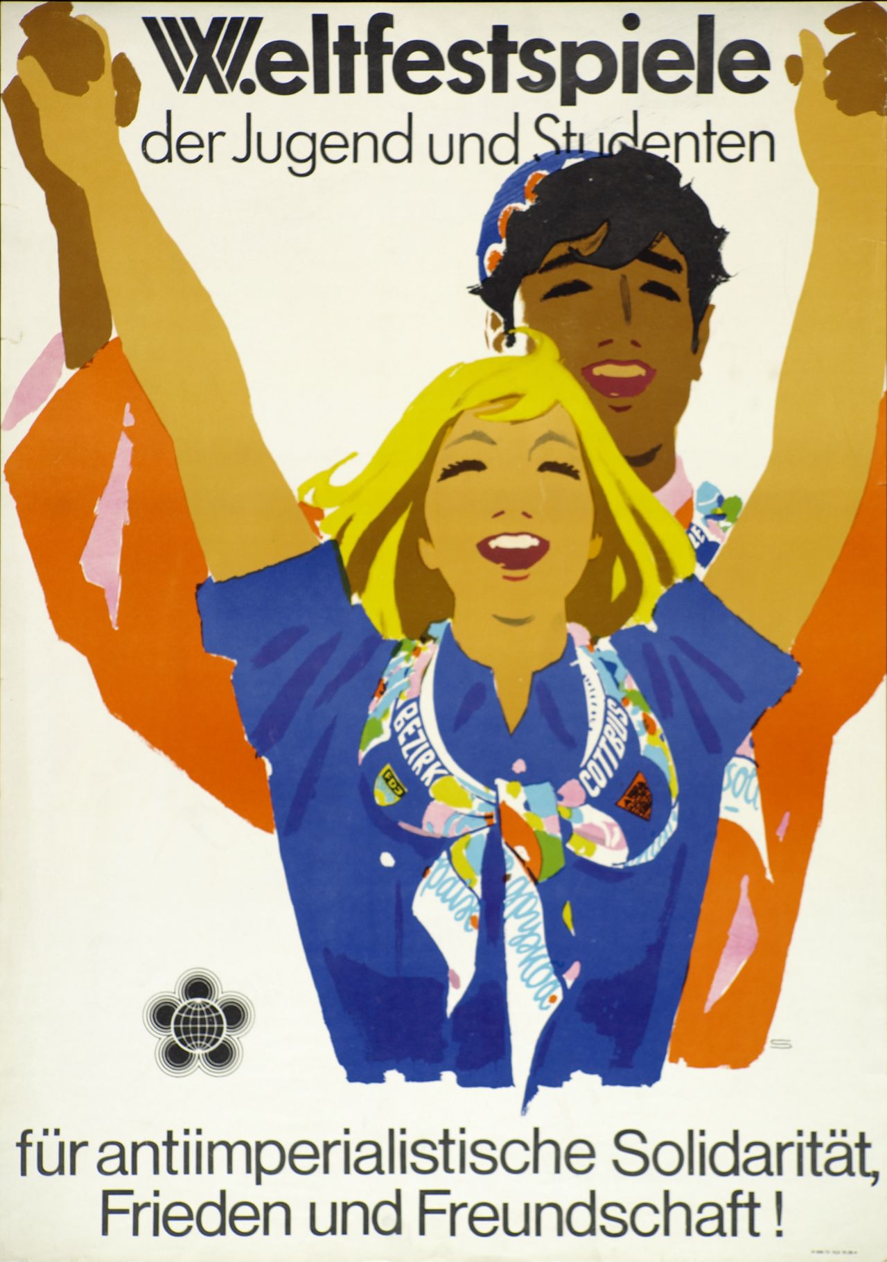 Poster DDR FDJ NVA Seid bereit zur Verteidigung Propaganda DIN A2 Plakat 