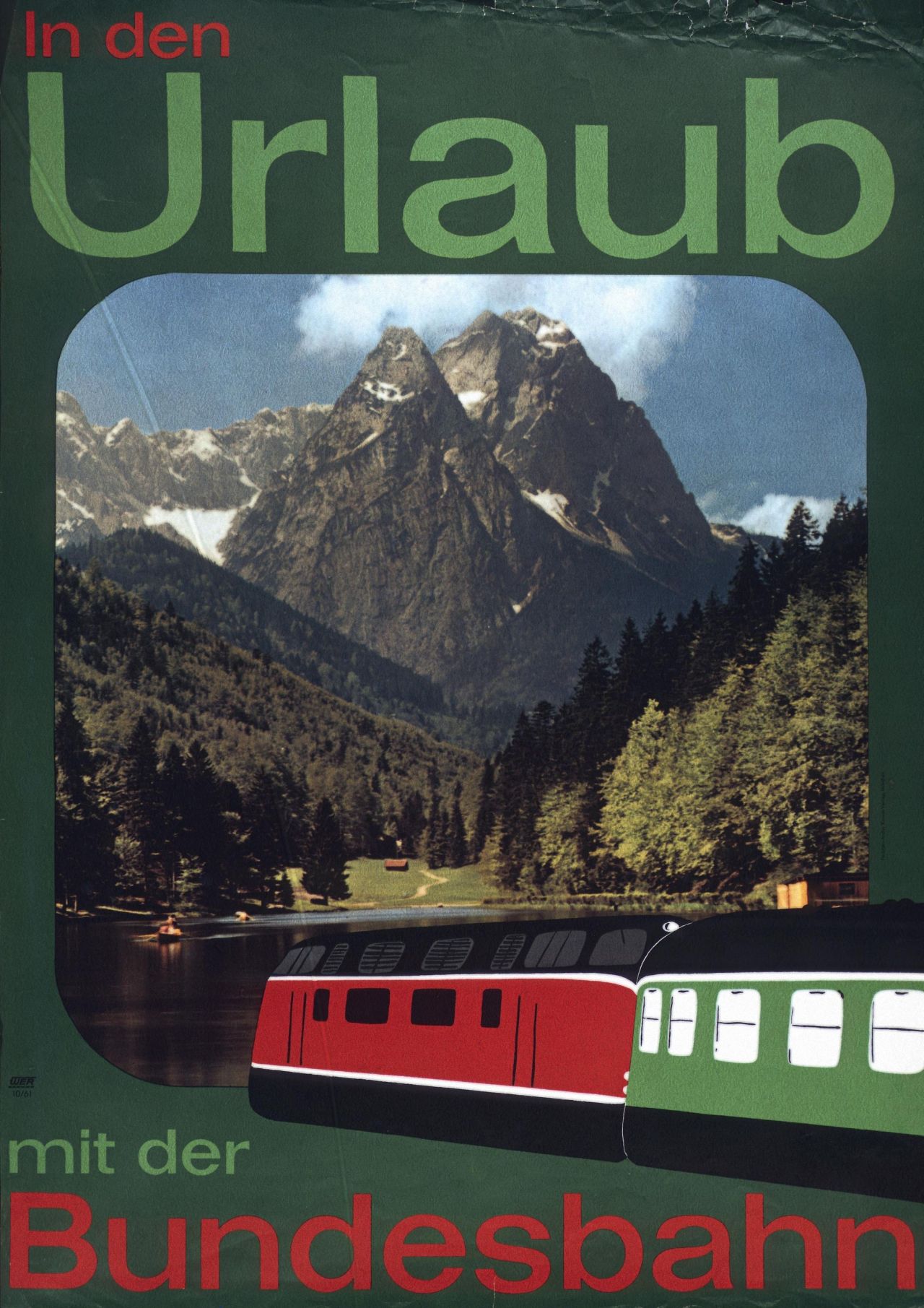 LeMOObjekt Plakat "In den Urlaub mit der Bundesbahn"