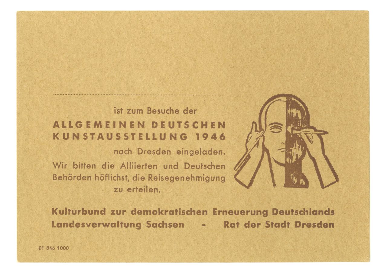 Einladung zur Deutschen Kunstausstellung in Dresden