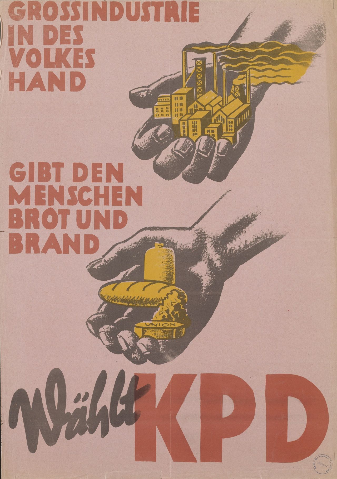 1920er Kommunismus Plakat KPD Lasst euch nicht das Salz vom Brot.. DIN A2 